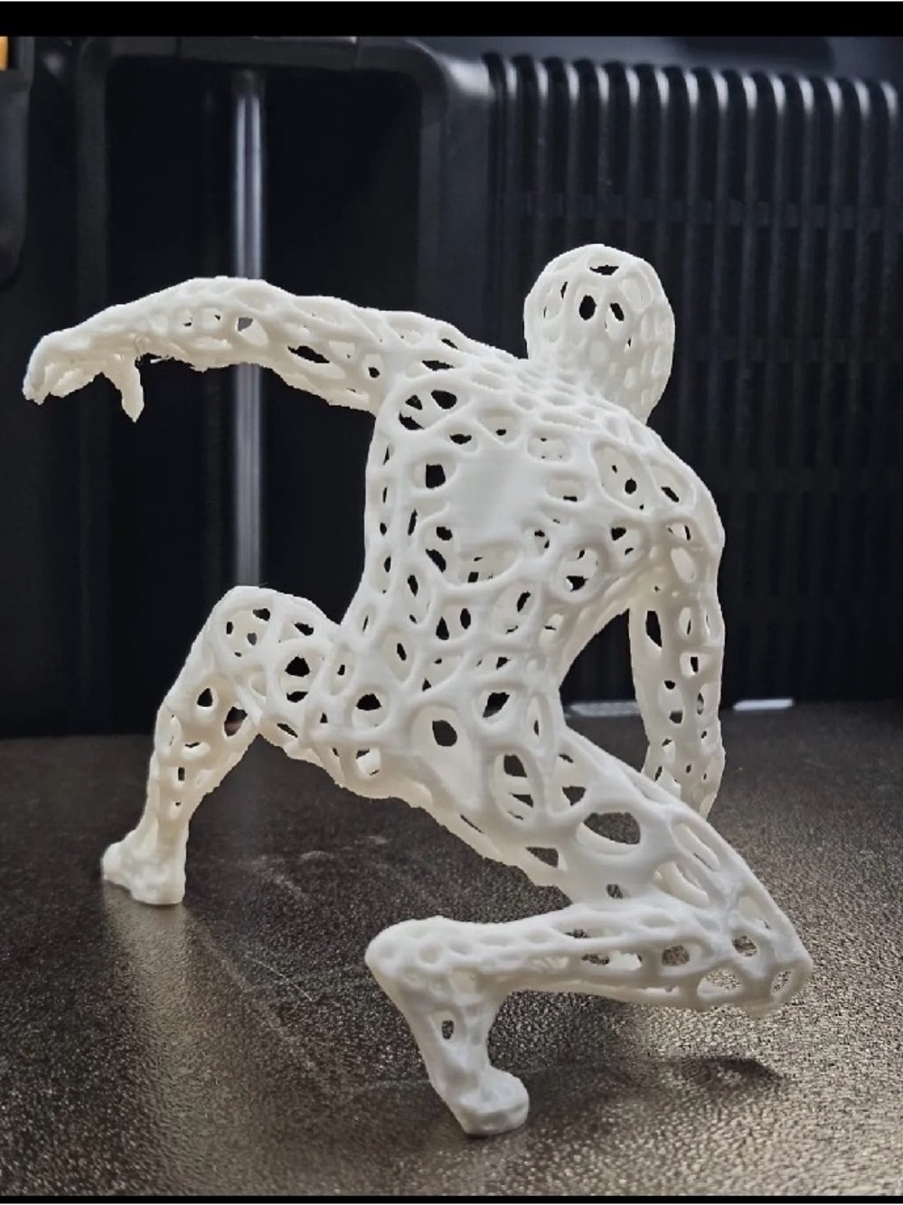 White Abstract Hollow Human Sculpture - Modern Home Art